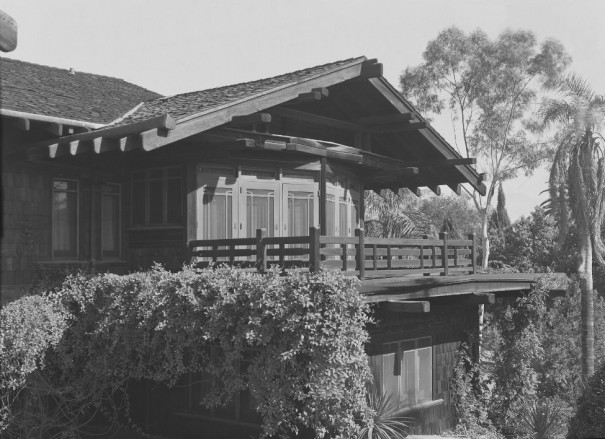 Blacker House Rear B&W