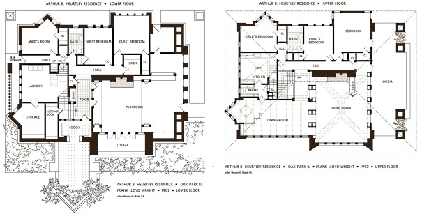 FLW Heurtley House Floor 1-2