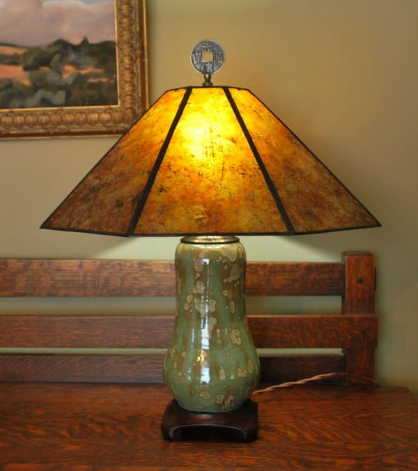 JW Art Pottery NYM Arts Lamp